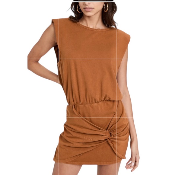 L Space Mini Dress Jesse Twist Front Sleeveless Cotton Jersey Knit Sz Small NEW - Picture 2 of 15